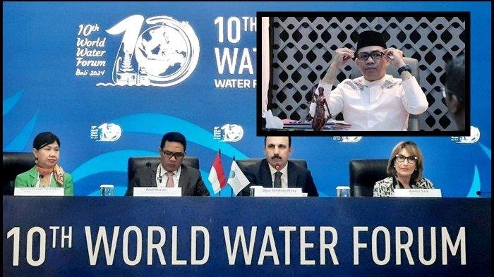 Teks: Wali Kota Samarinda Andi Harun, saat hadir sebagai pembicara pada Diskusi Panel Local and Regional Governments Day dalam acara 10th WWF 2024.